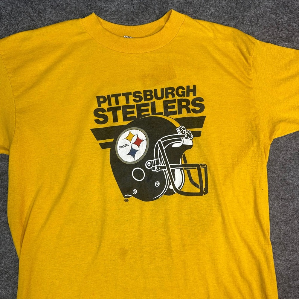 Vintage Pittsburgh Steelers Joe‎ 50 Graphic T Shirt Single Stitch Mens XL